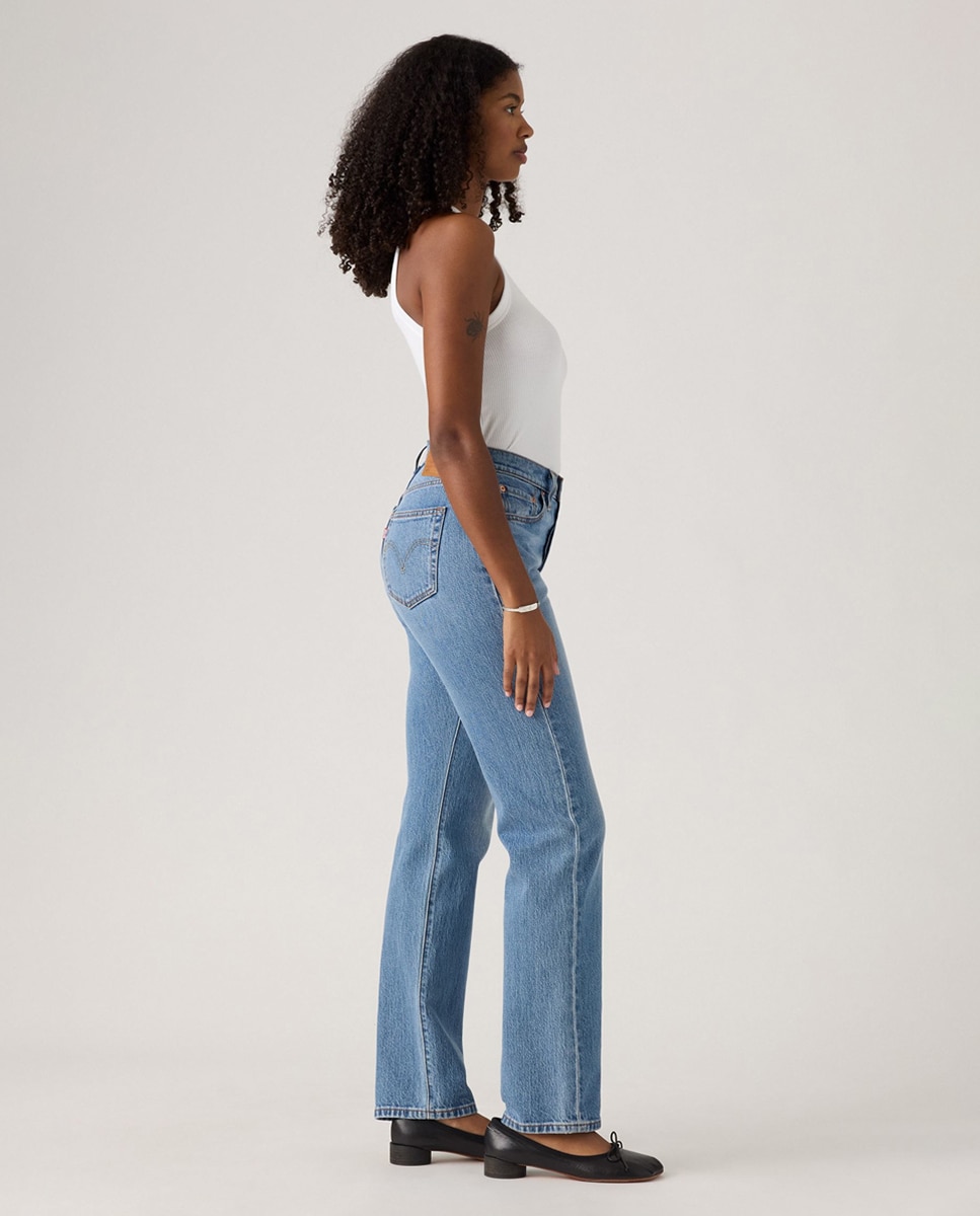 Jeans Straight 501® Curve Azul-4