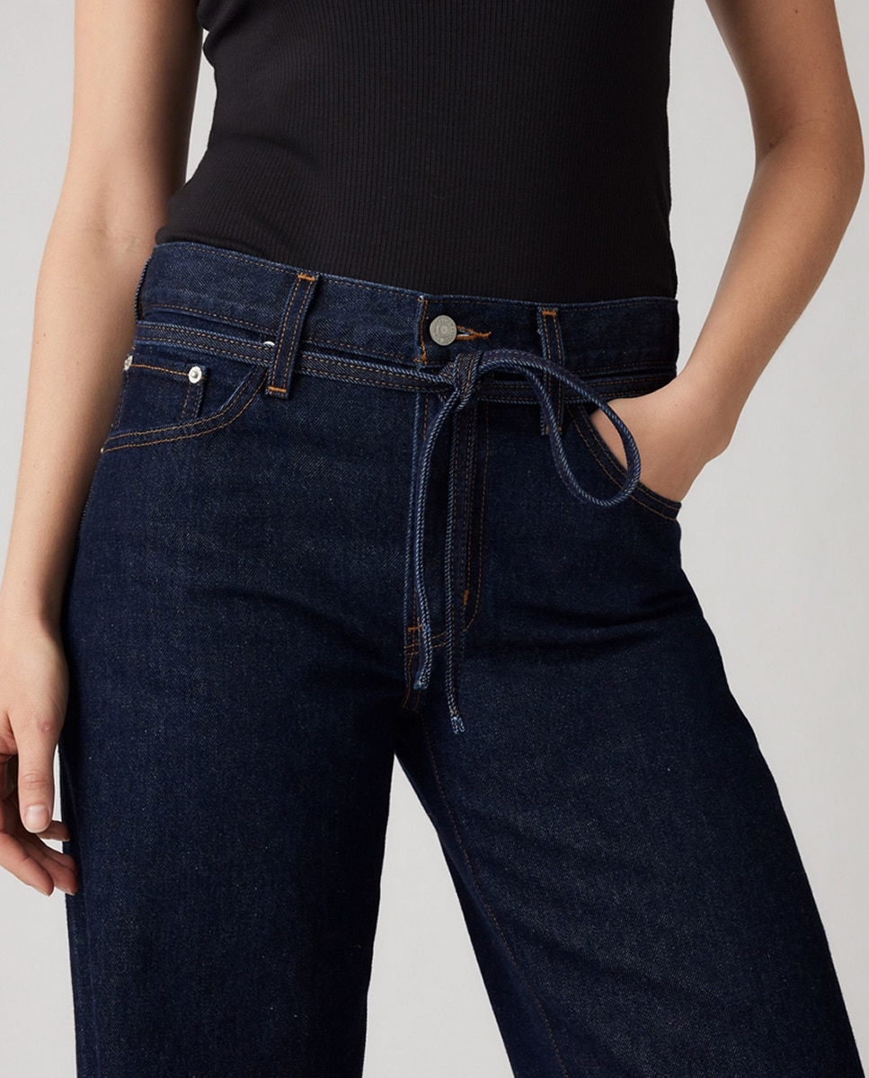 Jeans Straight XL Straight™ de Cintura Média Azul-índigo-6