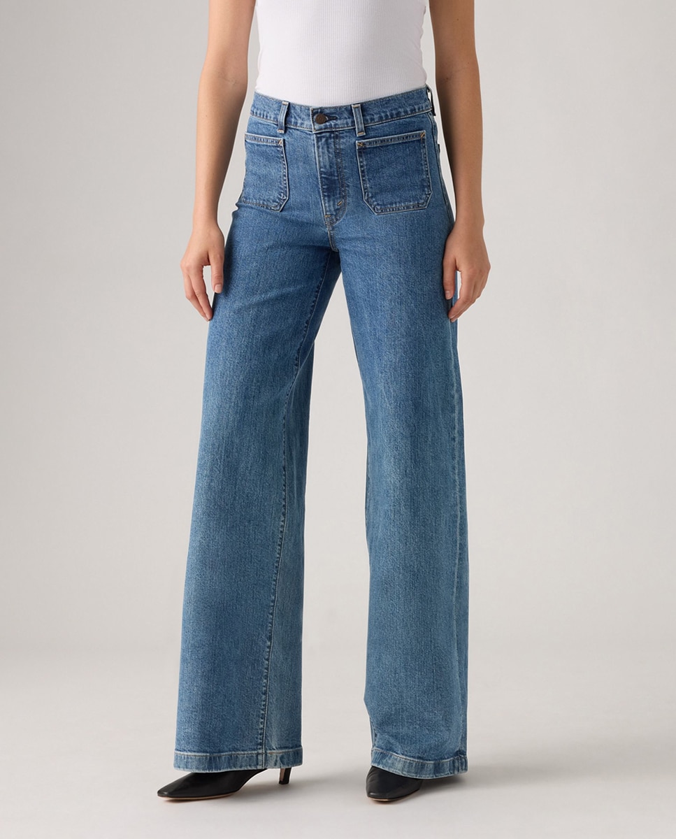 Jeans Straight 728™ Tailored High Rise Wide Leg Azul-3