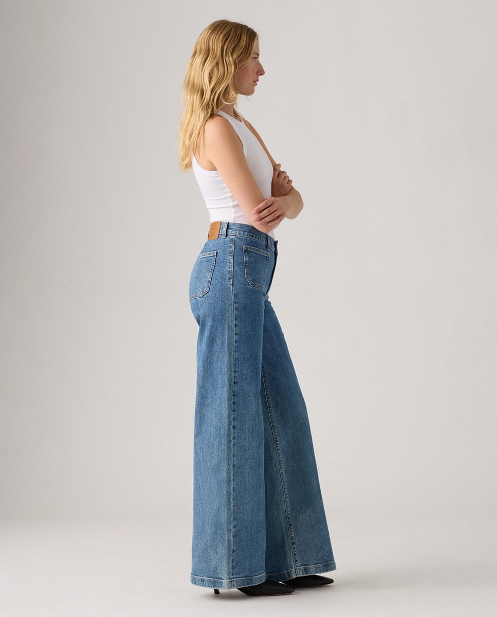 Jeans Straight 728™ Tailored High Rise Wide Leg Azul-4