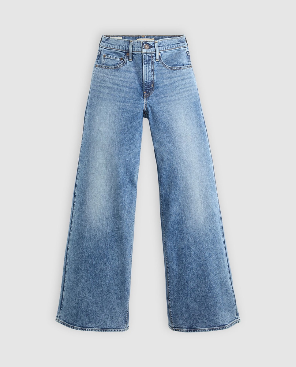 Jeans Straight 728™ High Rise Wide Leg Azul-claro-6