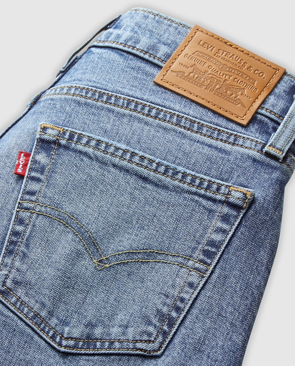Jeans Straight 728™ High Rise Wide Leg Azul-claro-7