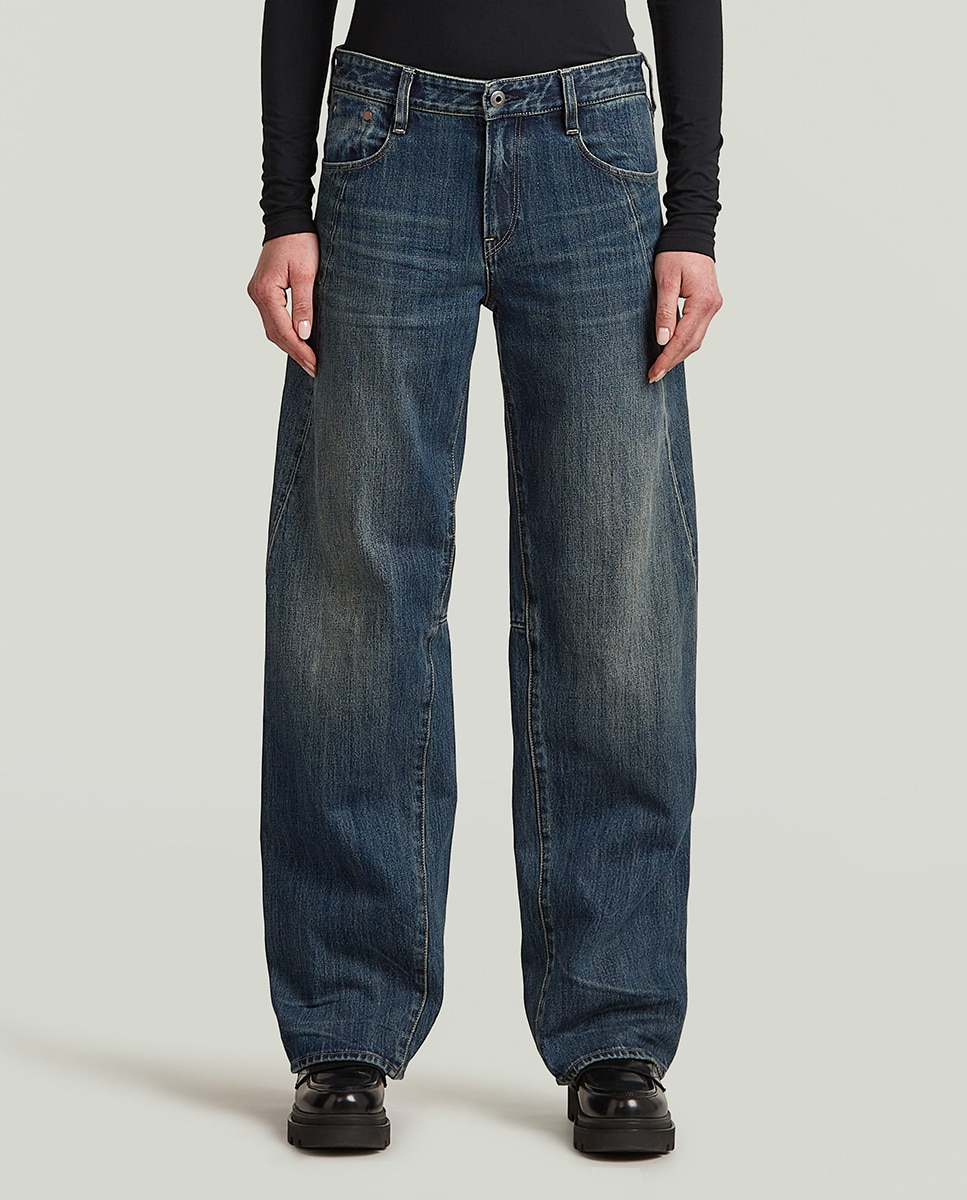 Jeans Folgadas com Cintura Baixa Multicolor-2