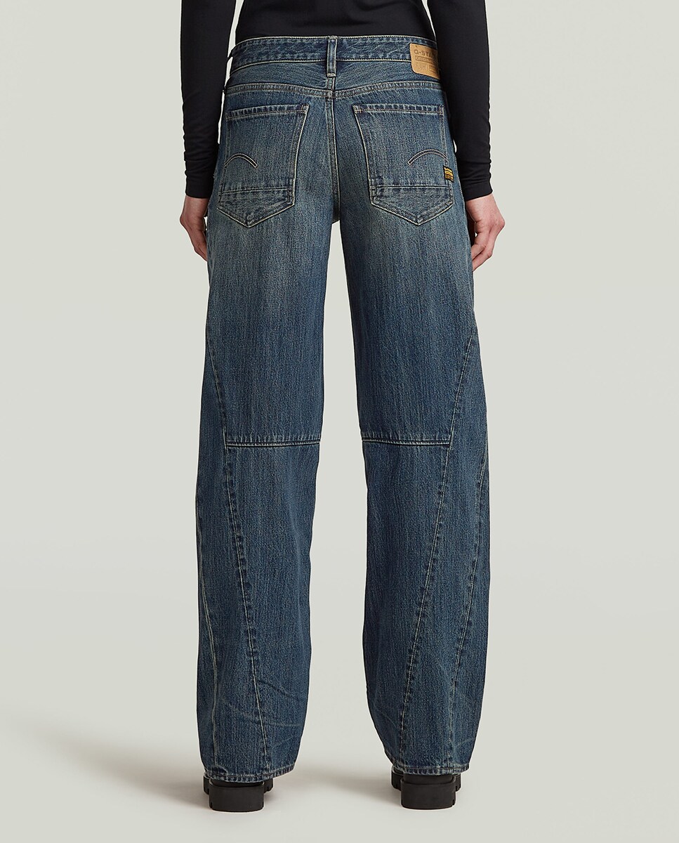 Jeans Folgadas com Cintura Baixa Multicolor-3