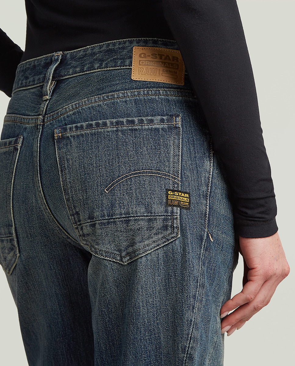 Jeans Folgadas com Cintura Baixa Multicolor-4