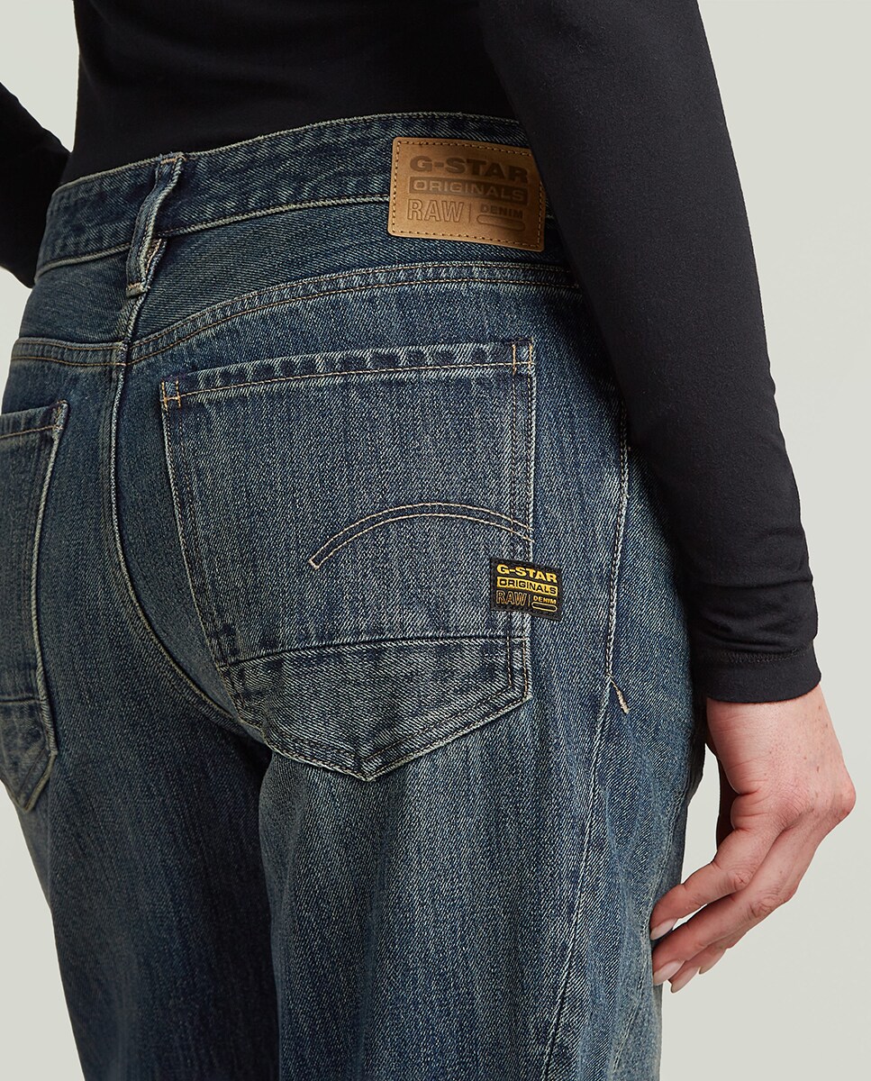 Jeans Folgadas com Cintura Baixa Multicolor-4