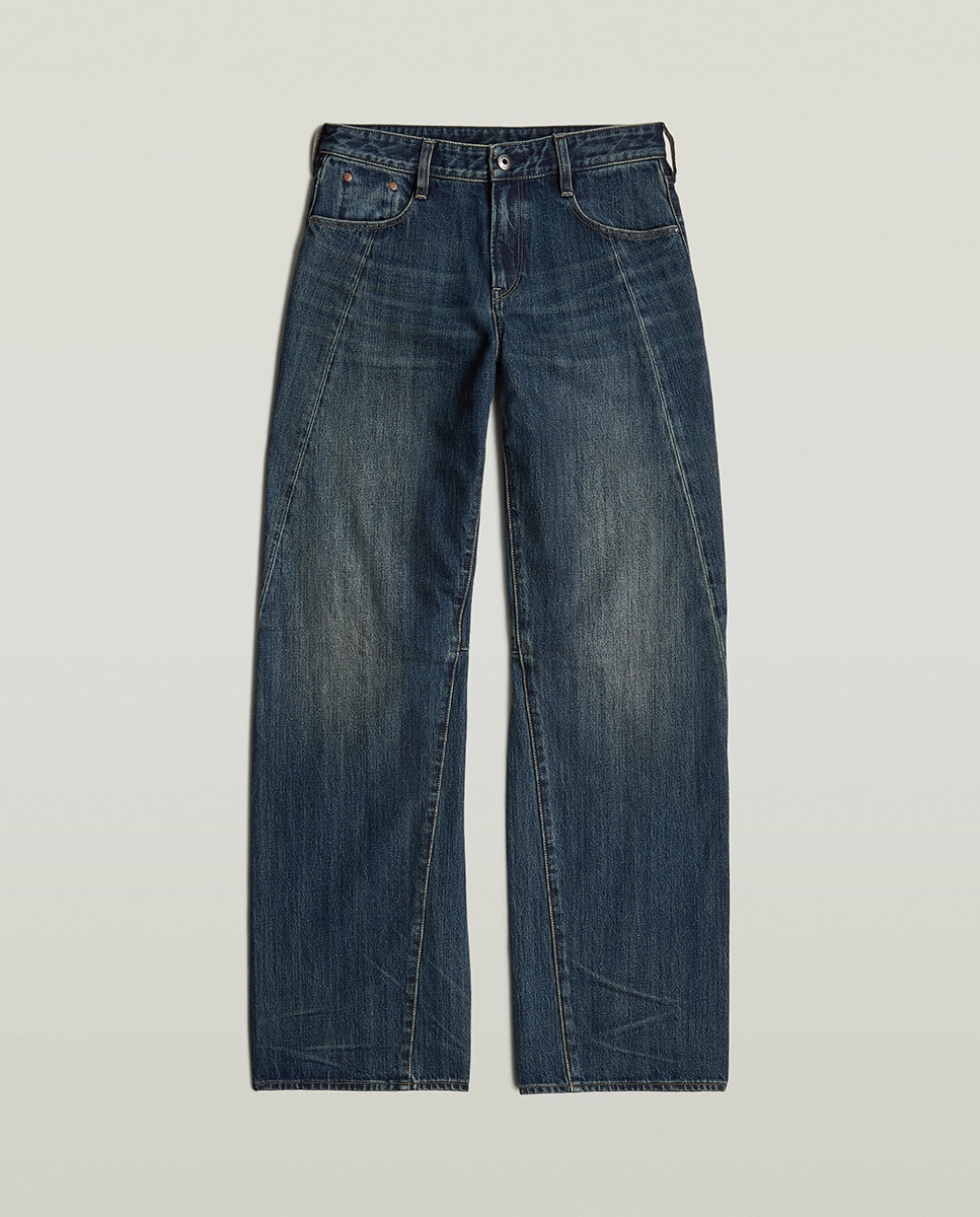 Jeans Folgadas com Cintura Baixa Multicolor-7