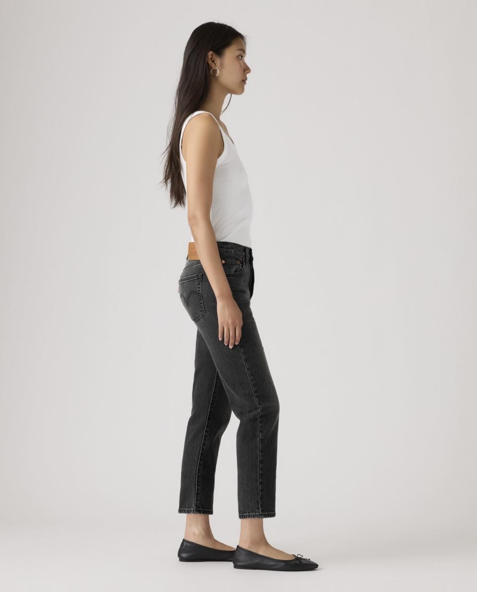 Jeans Straight 501® Crop Cinzento-escuro-4