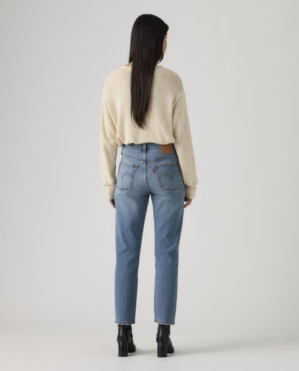 Jeans Straight 501® Crop Azul-2