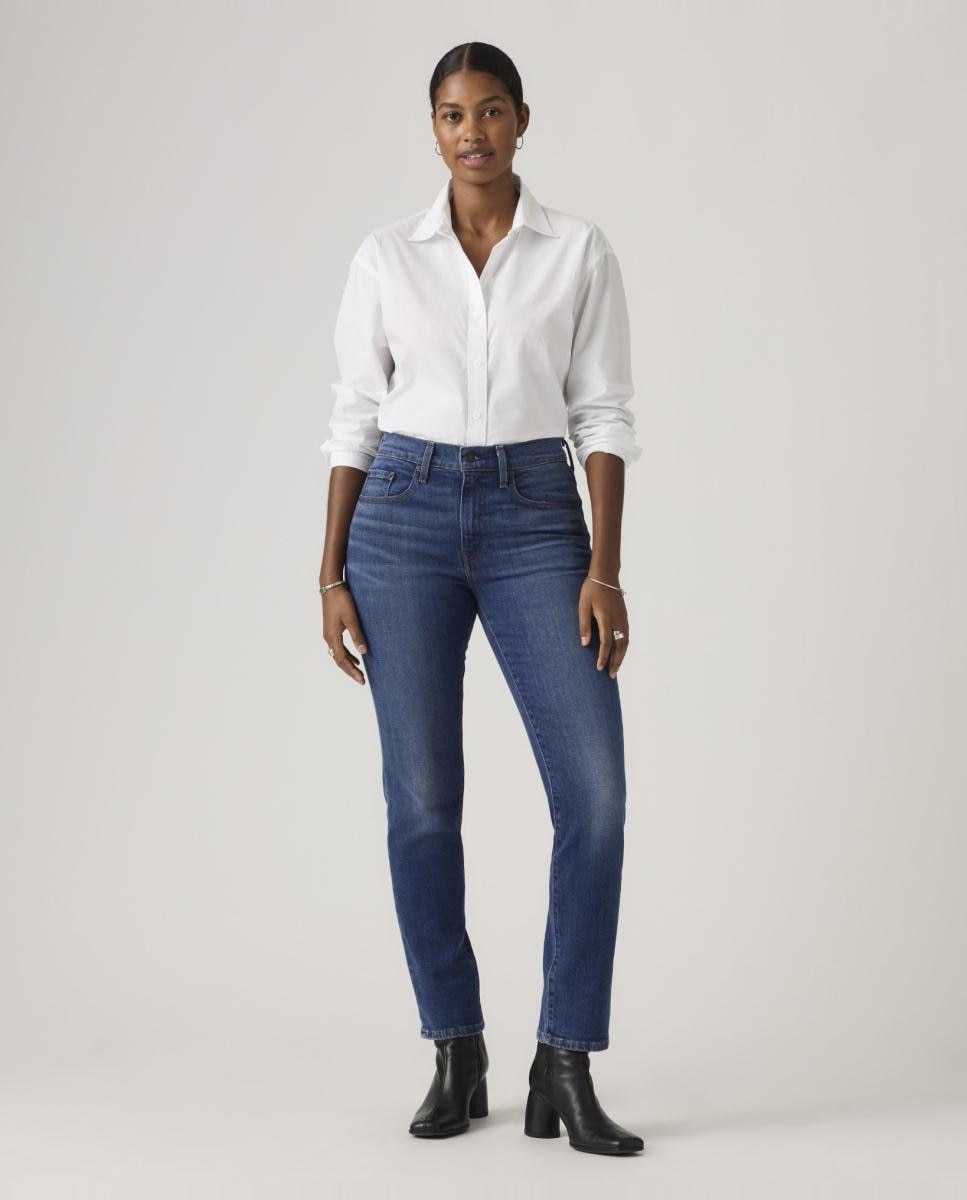Jeans Straight 724™ High Rise de Cintura Subida Azul-7