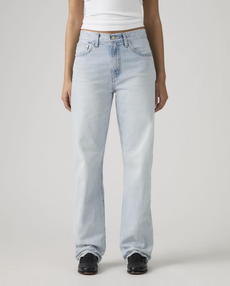 Jeans Straight Easy Dad com Cintura Subida Azul-claro-3