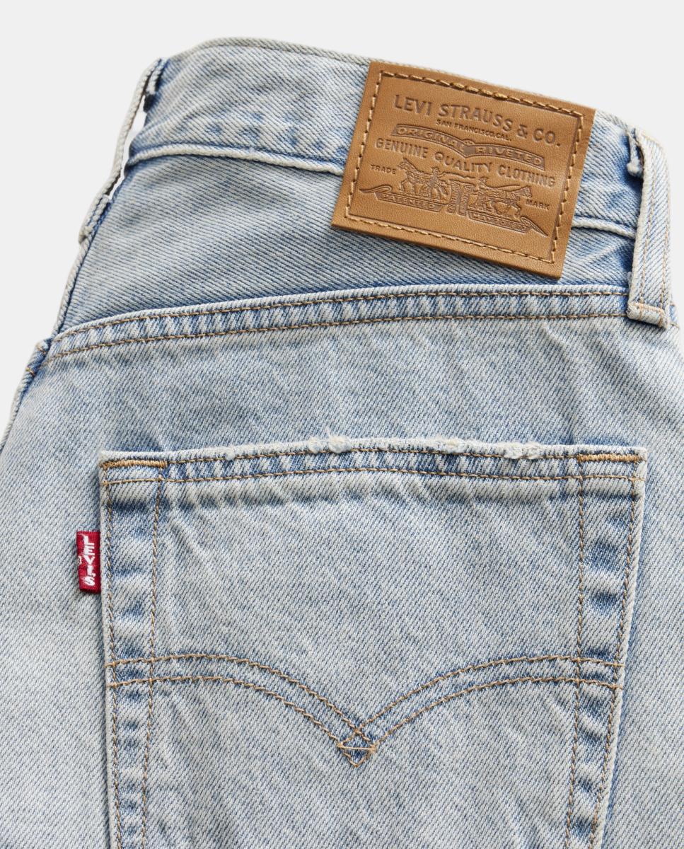 Jeans Straight Easy Dad com Cintura Subida Azul-claro-7