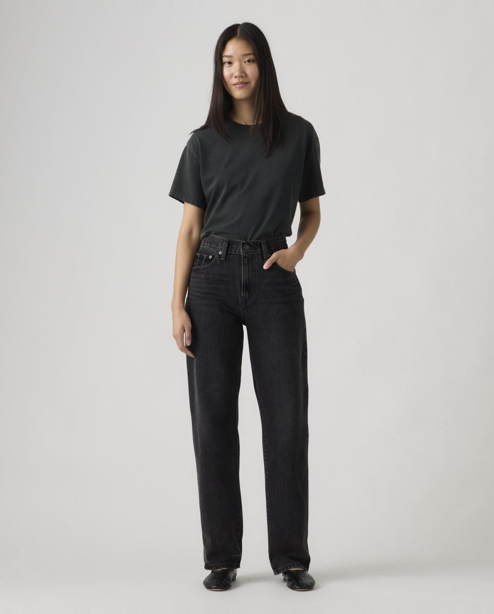 Imagem 0 de Jeans Straight Easy Dad com Cintura Subida