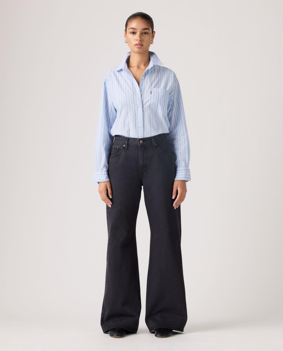 Imagem 0 de Jeans à Boca de Sino Loose Boot com Cintura Média