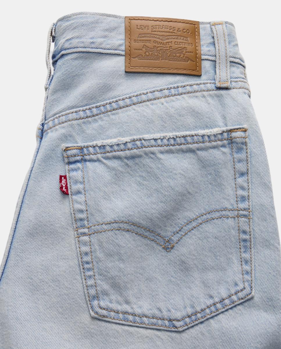 Jeans à Boca de Sino Loose Boot com Cintura Média Azul-claro-7