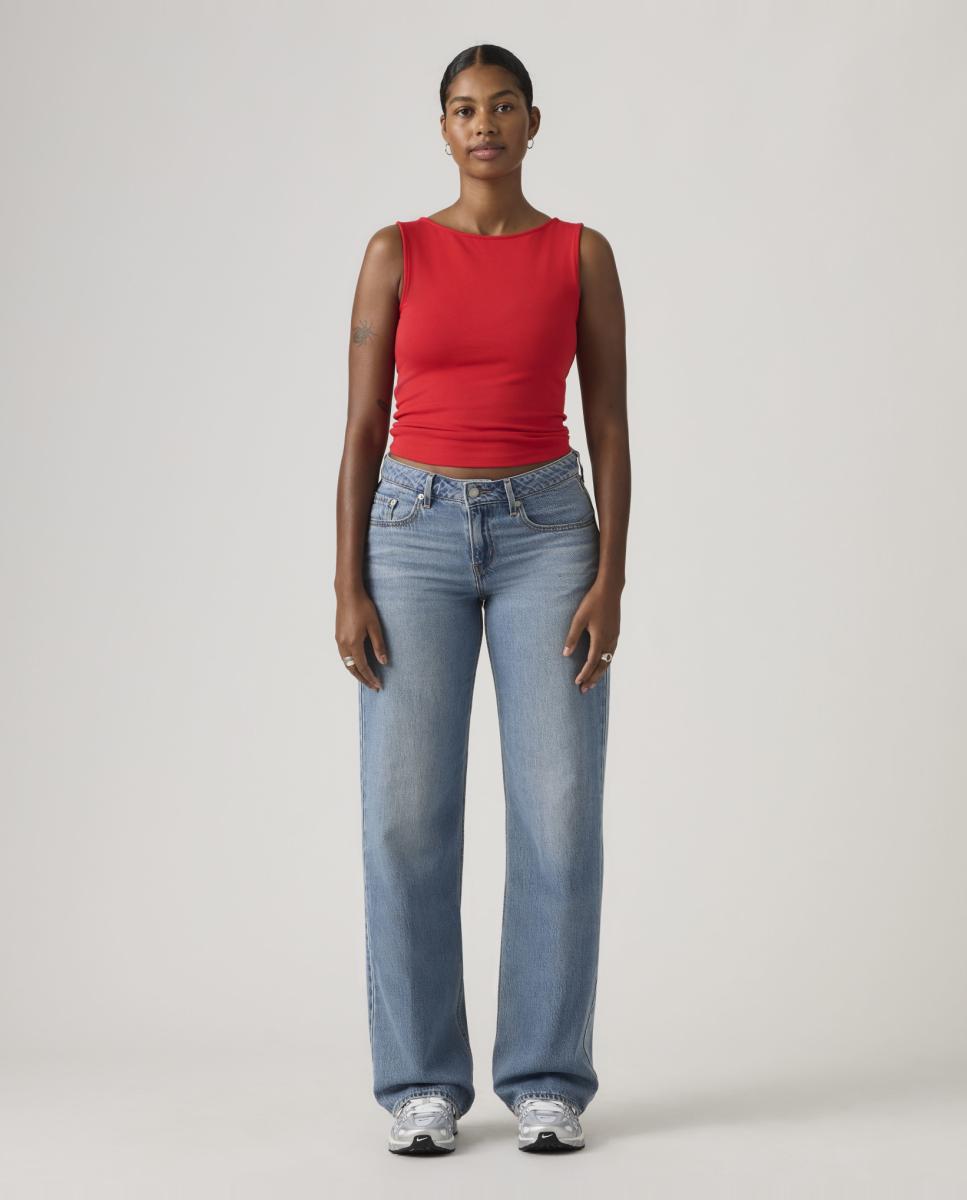 Imagem 0 de Jeans Straight Low Loose com Cintura Baixa