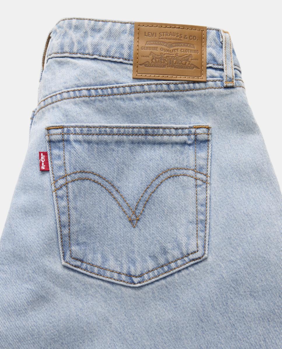 Jeans Straight Low Loose com Cintura Baixa Azul-claro-6