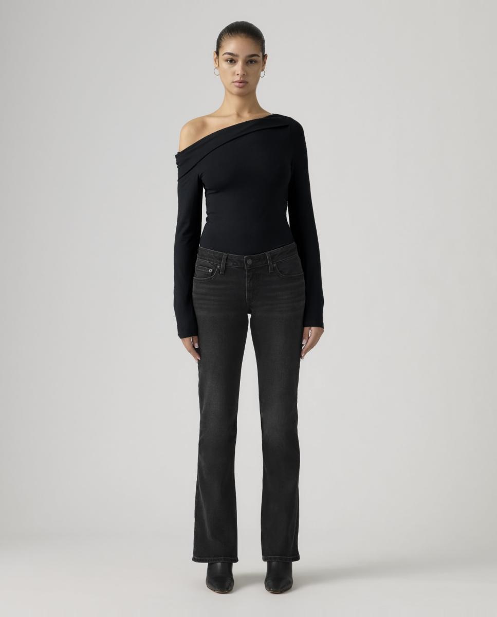 Imagem 0 de Jeans à Boca de Sino Low Slim Boot com Cintura Baixa