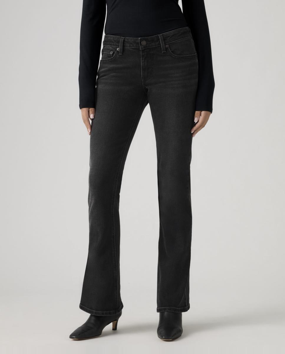 Jeans à Boca de Sino Low Slim Boot com Cintura Baixa Cinzento-escuro-3