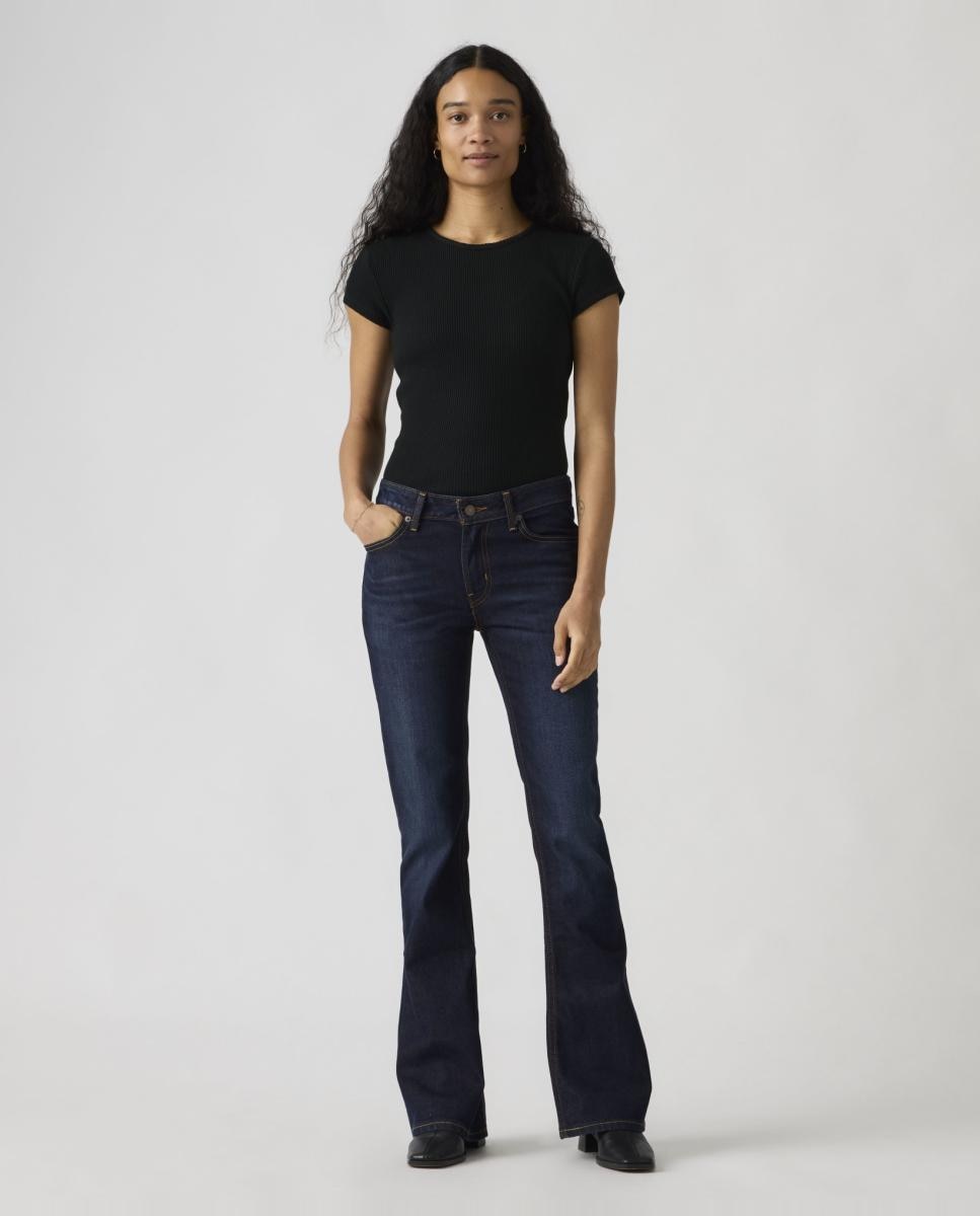 Imagem 0 de Jeans à Boca de Sino Low Slim Boot com Cintura Baixa