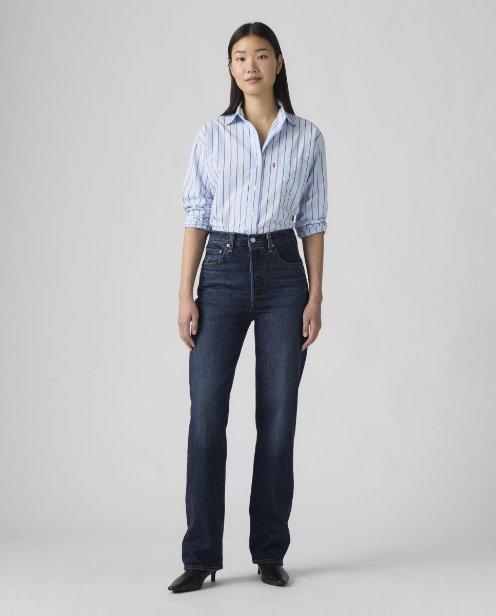 Imagem 0 de Jeans Straight Ribcage™ Full Length de Cintura Subida