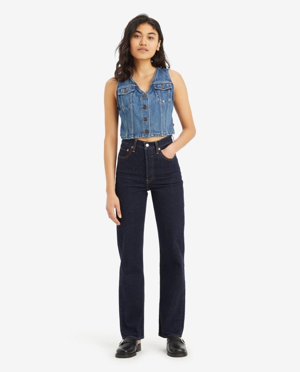 Imagem 0 de Jeans Straight Ribcage™ Full Length de Cintura Subida