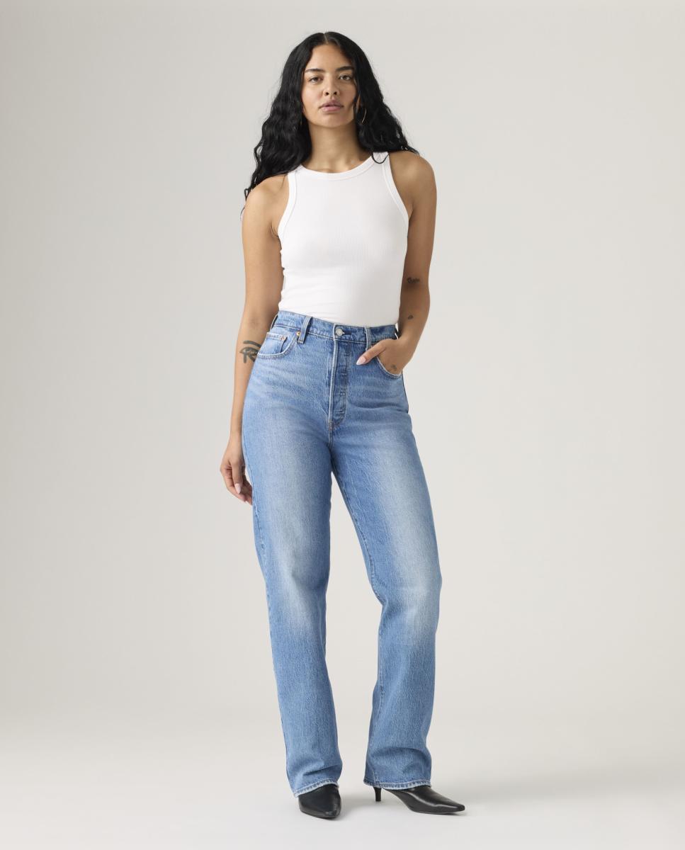 Imagem 0 de Jeans Straight Ribcage™ Full Length de Cintura Subida