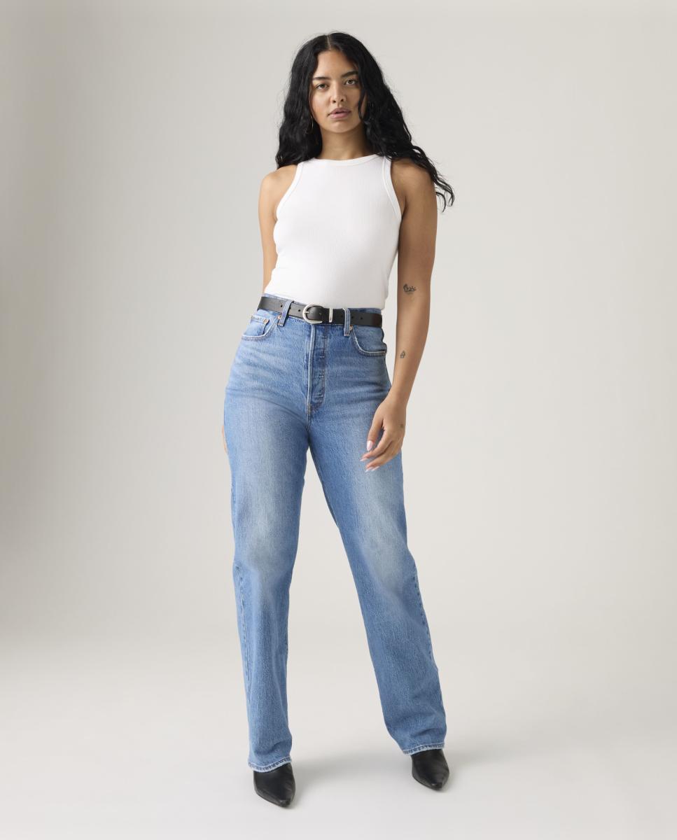 Vaquero recto Ribcage? Full Lenght de de mujer tiro alto - Levi's - Azul Azul-4