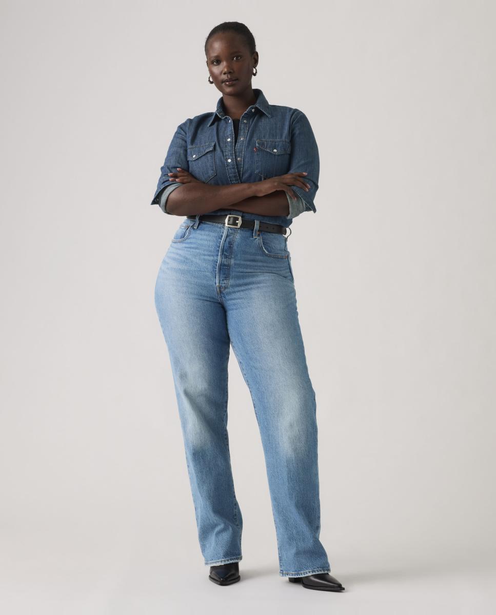 Vaquero recto Ribcage? Full Lenght de de mujer tiro alto - Levi's - Azul Azul-5