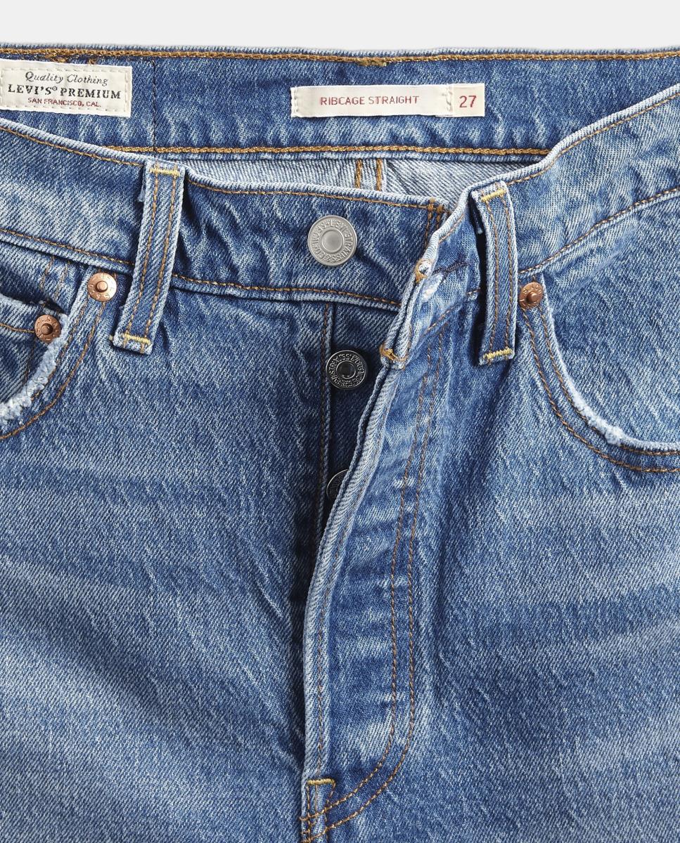 Vaquero recto Ribcage? Full Lenght de de mujer tiro alto - Levi's - Azul Azul-10