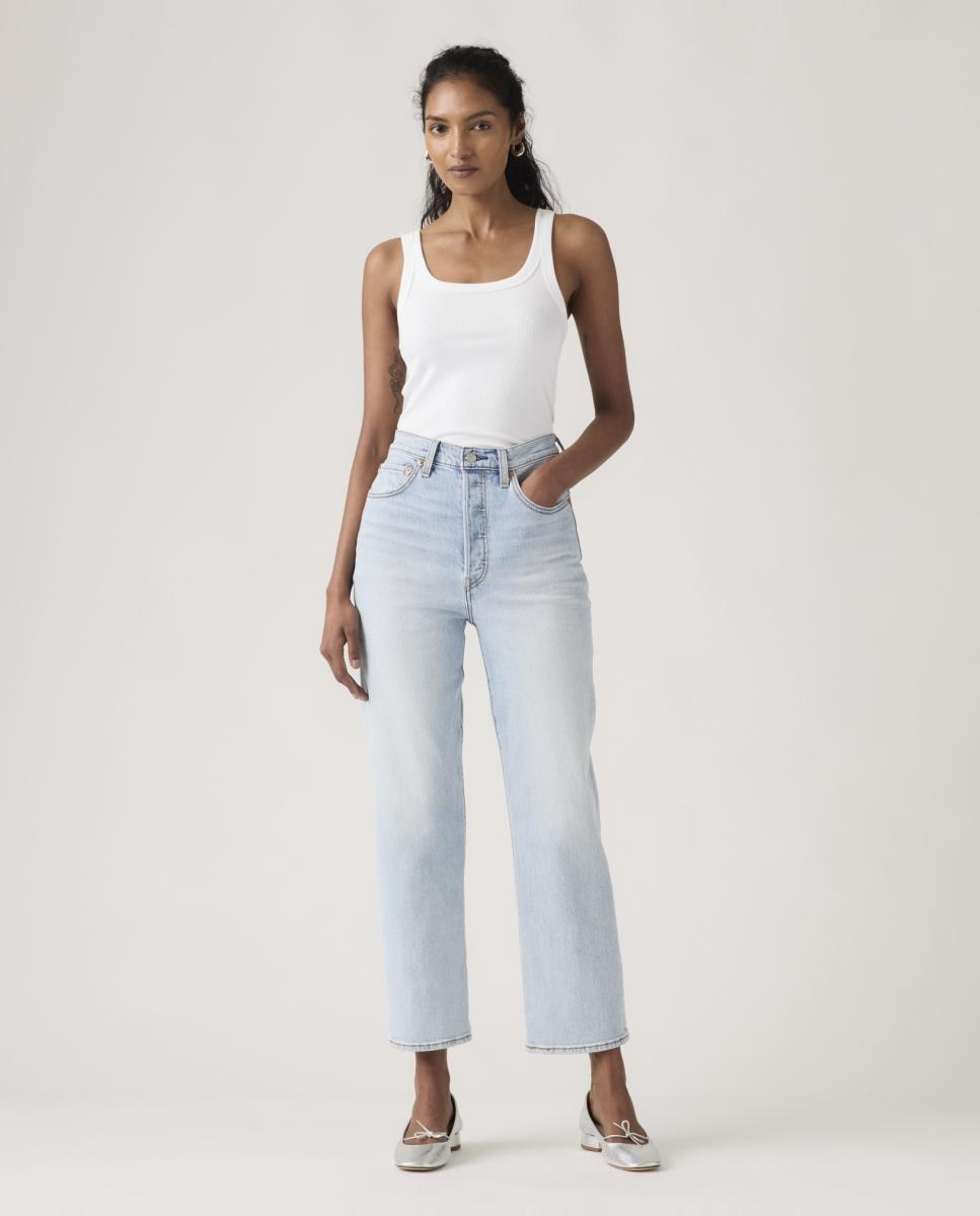 Imagem 0 de Jeans Straight Ribcage™ Straight Ankle de Cintura Subida