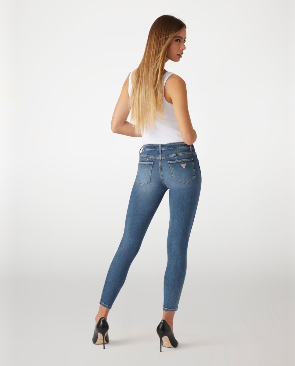 Calça de ganga de senhora Azul-3