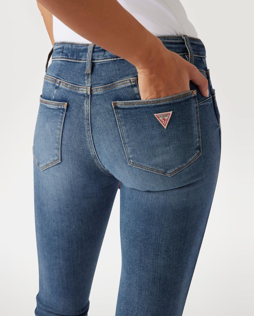 Calça de ganga de senhora Azul-5