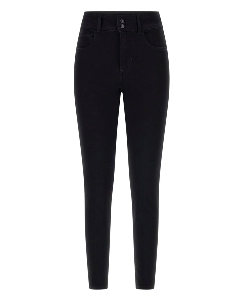 Calça de ganga de senhora Preto-5