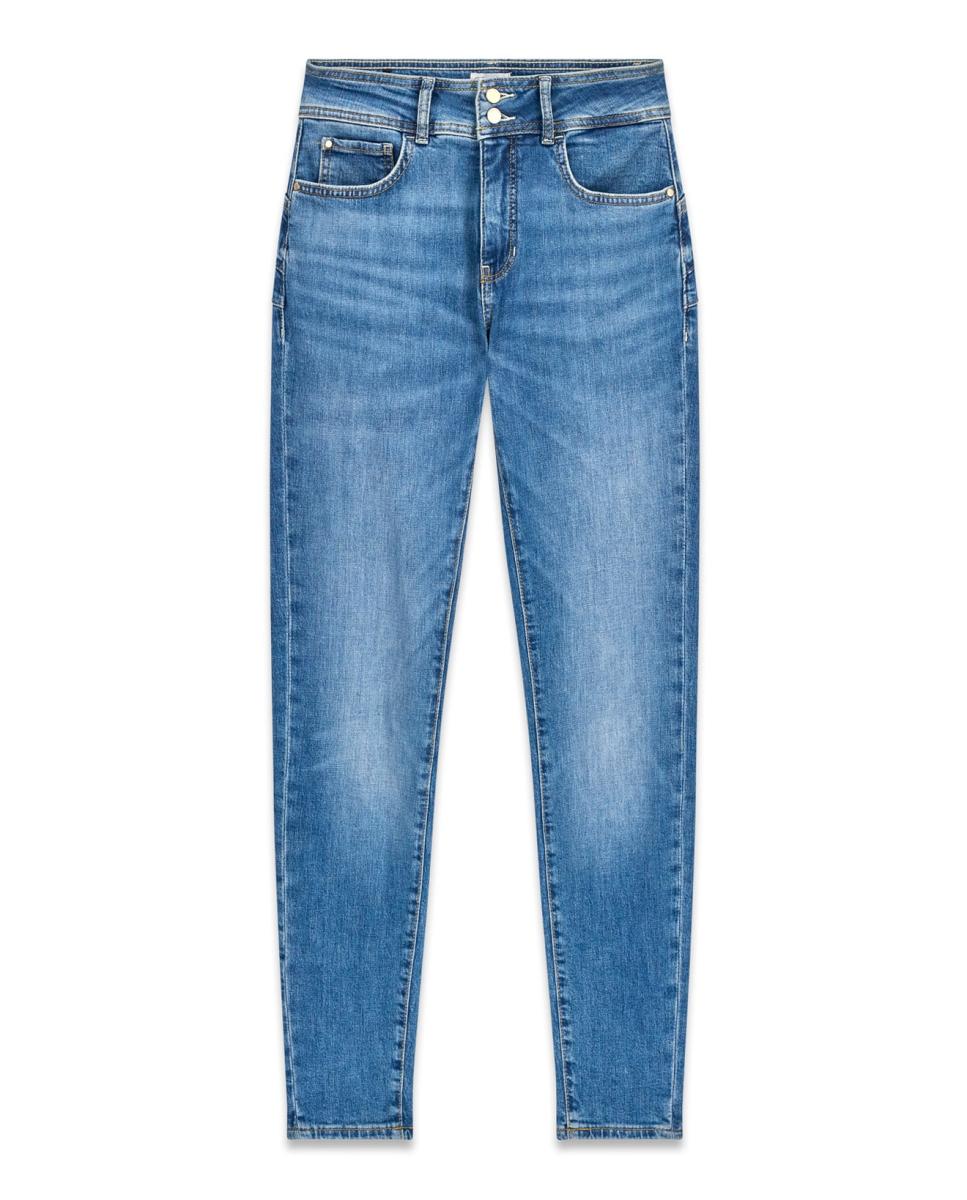 Calça de ganga de senhora Azul-5