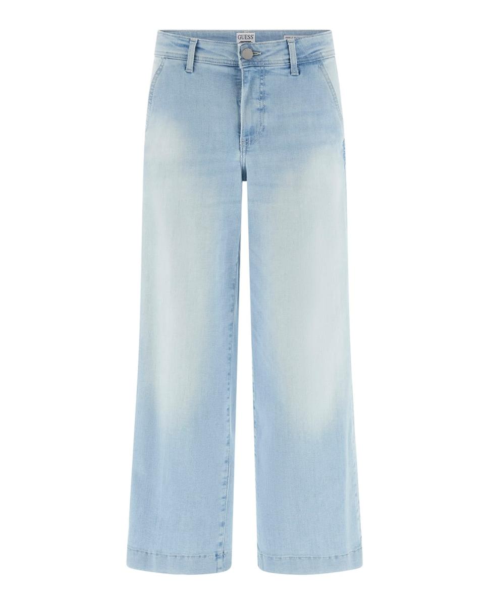 Calça de ganga de senhora Azul-claro-5