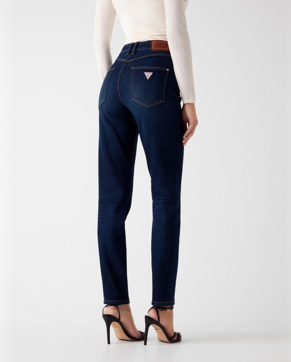 Calça de ganga de senhora Azul-4