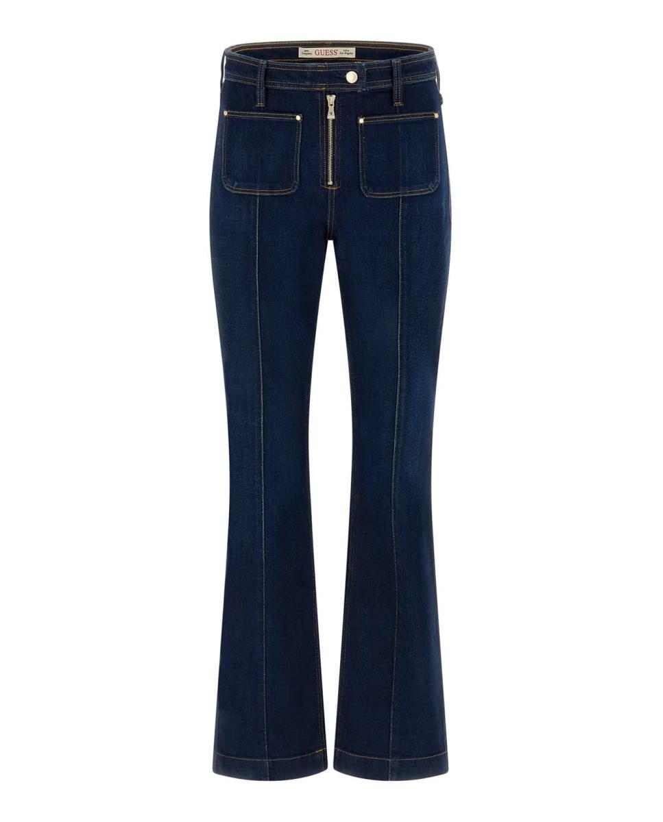Calça de ganga de senhora Azul-5