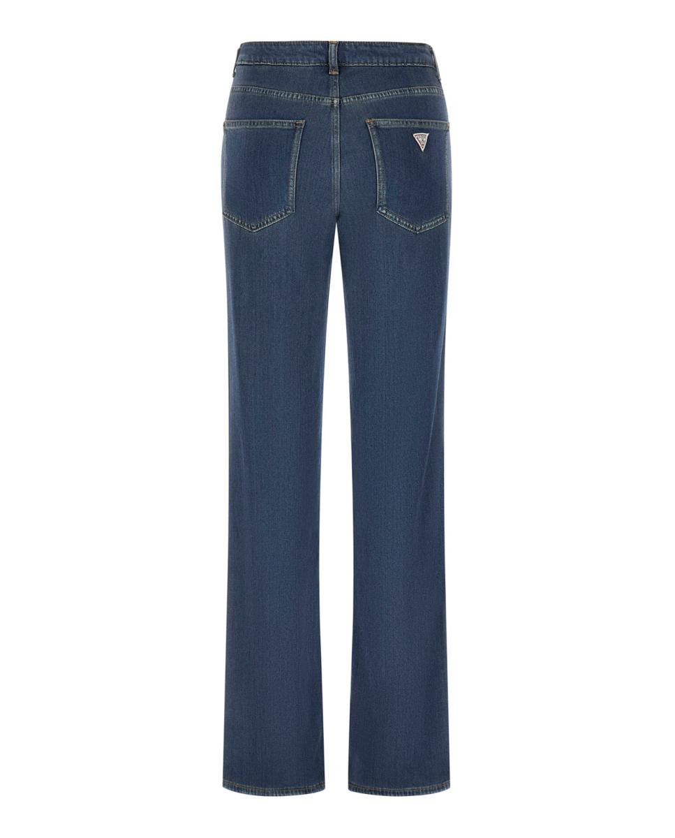 Calça de ganga de senhora Azul-6