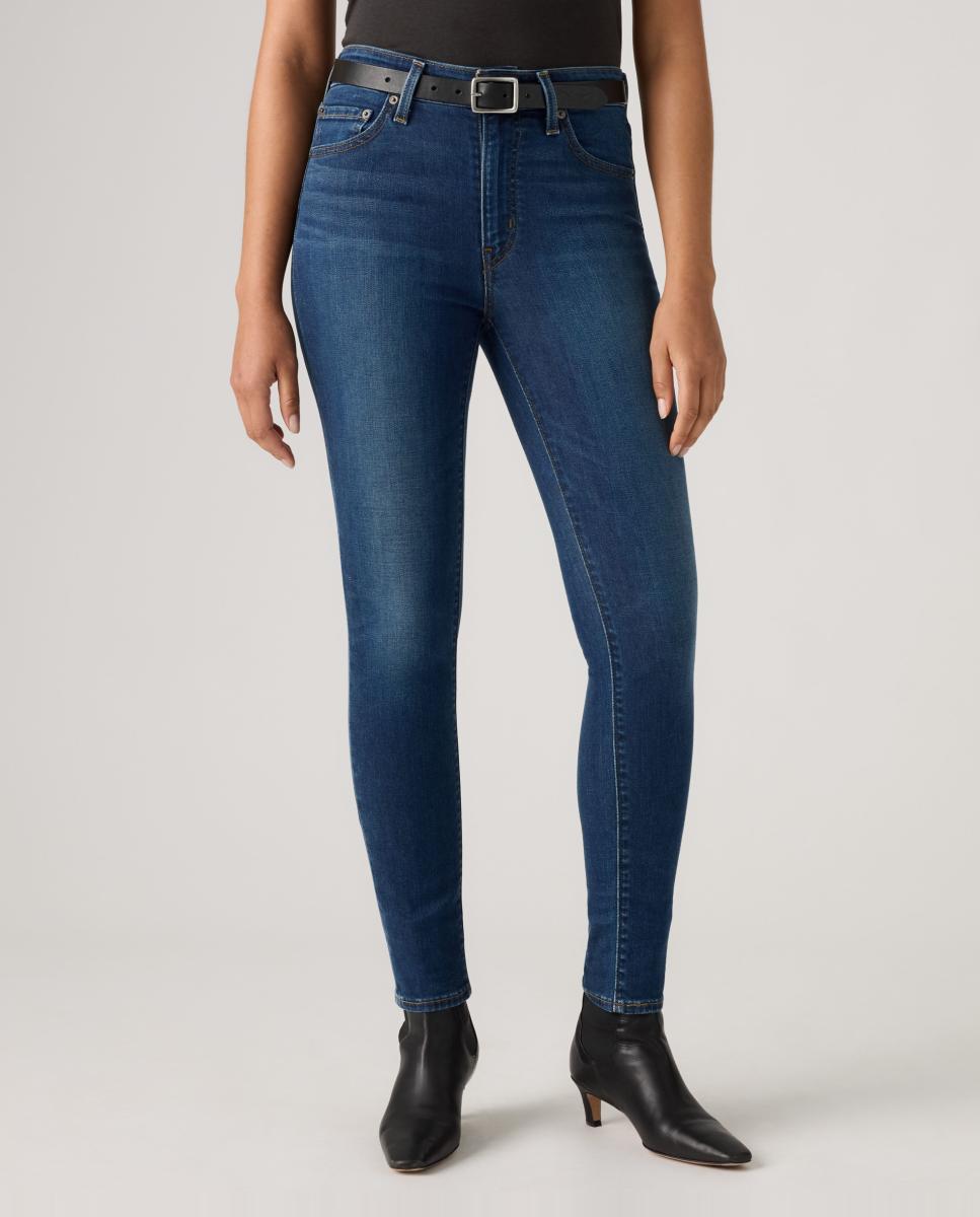 Jeans Skinny 721? High Rise com Cintura Subida Azul-marinho-3