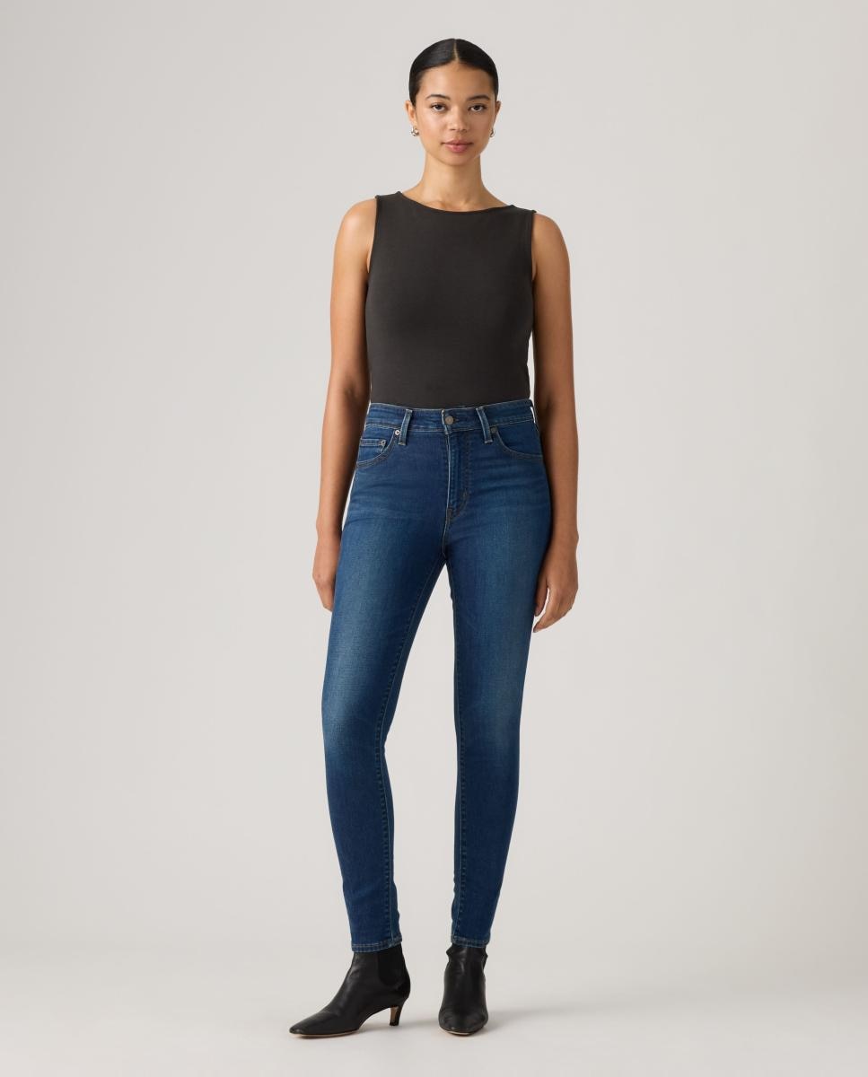 Jeans Skinny 721? High Rise com Cintura Subida Azul-marinho-4