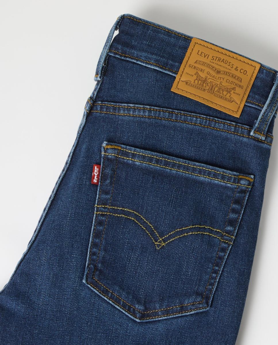 Jeans Skinny 721? High Rise com Cintura Subida Azul-marinho-7