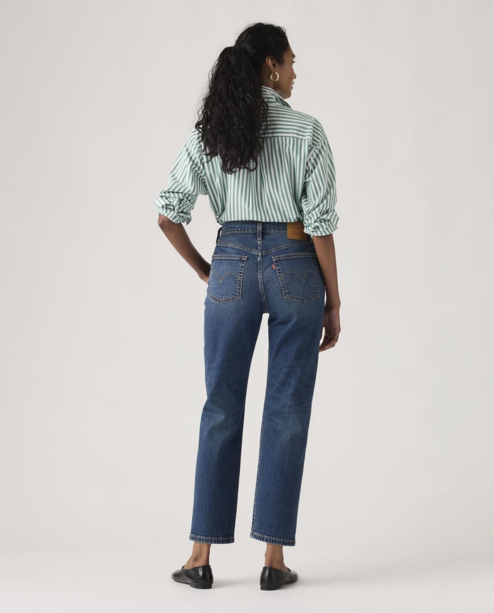 Jeans Straight 501® Crop Azul-marinho-2