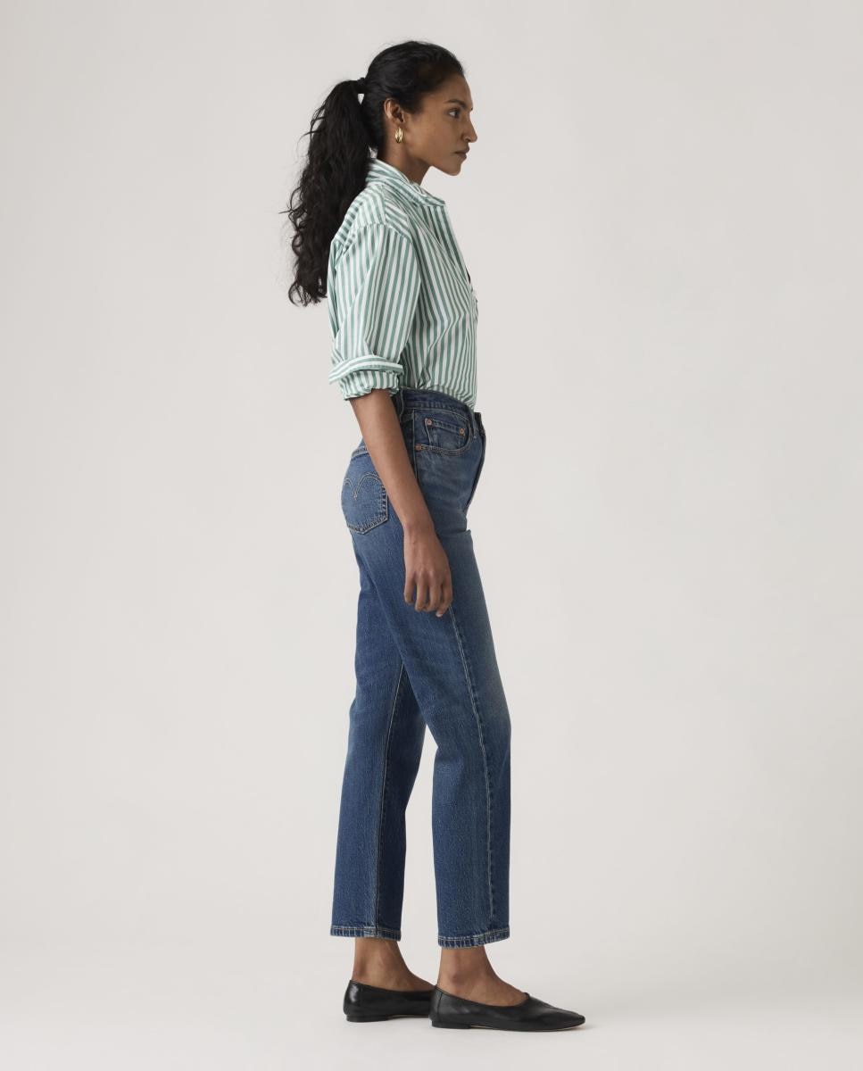 Jeans Straight 501® Crop Azul-marinho-5