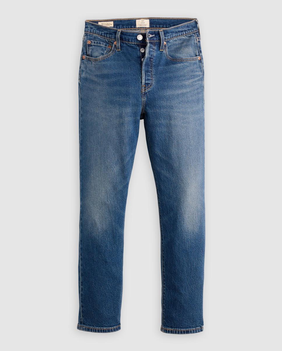 Jeans Straight 501® Crop Azul-marinho-6