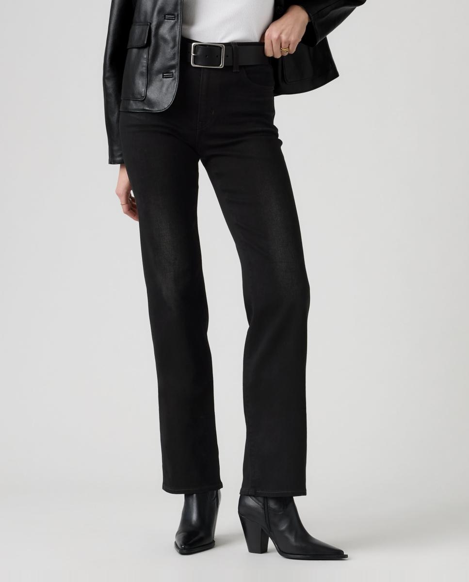 Jeans Straight 723? High Rise Straight com Cintura Subida Cinzento-escuro-3