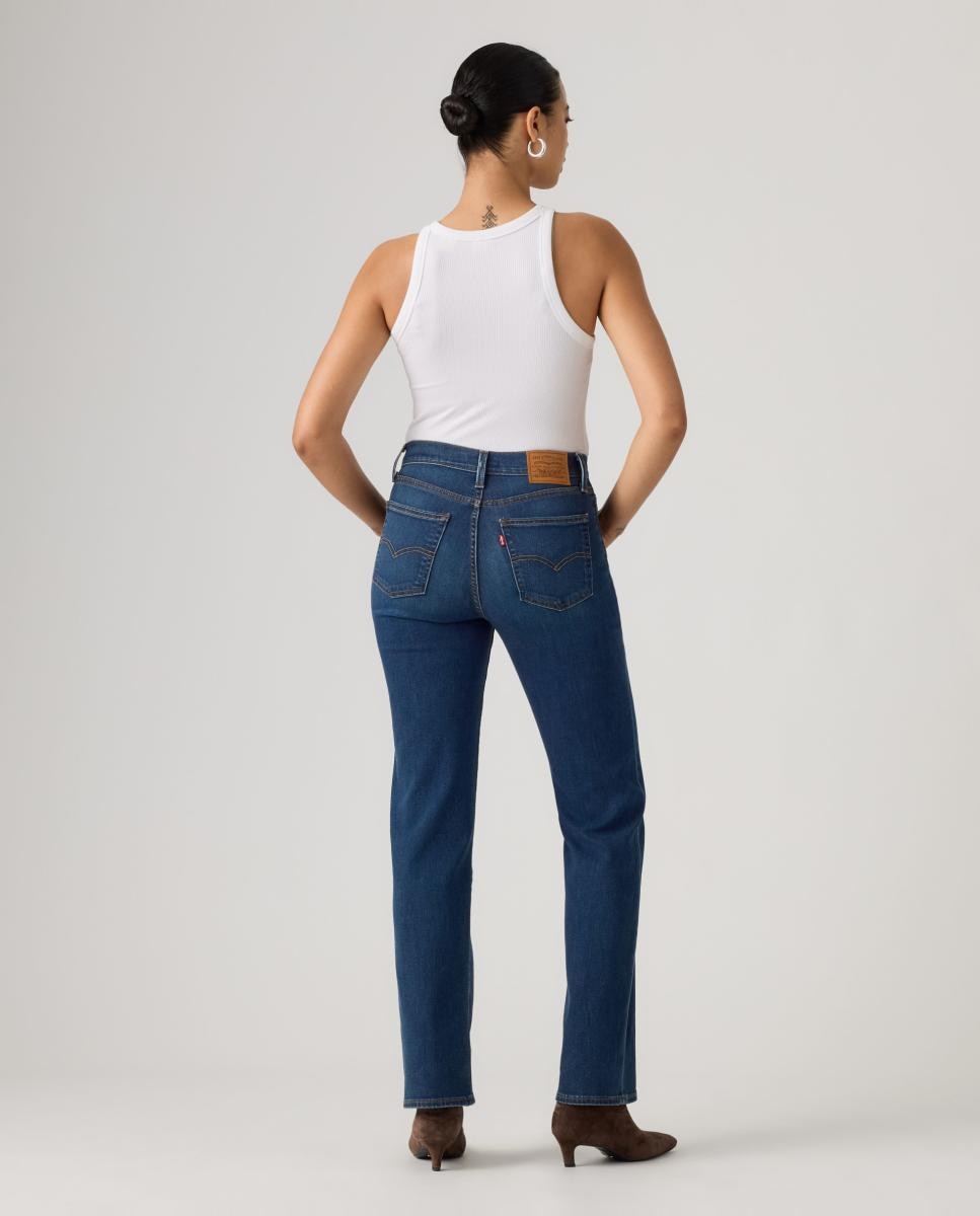 Jeans Straight 723? High Rise Straight com Cintura Subida Azul-marinho-2