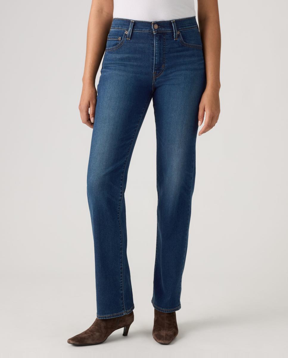 Jeans Straight 723? High Rise Straight com Cintura Subida Azul-marinho-3