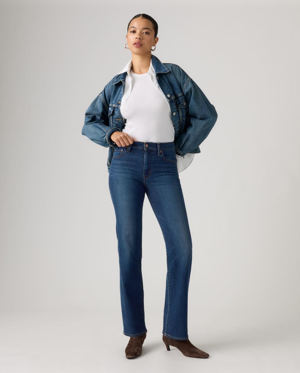 Jeans Straight 723? High Rise Straight com Cintura Subida Azul-marinho-4