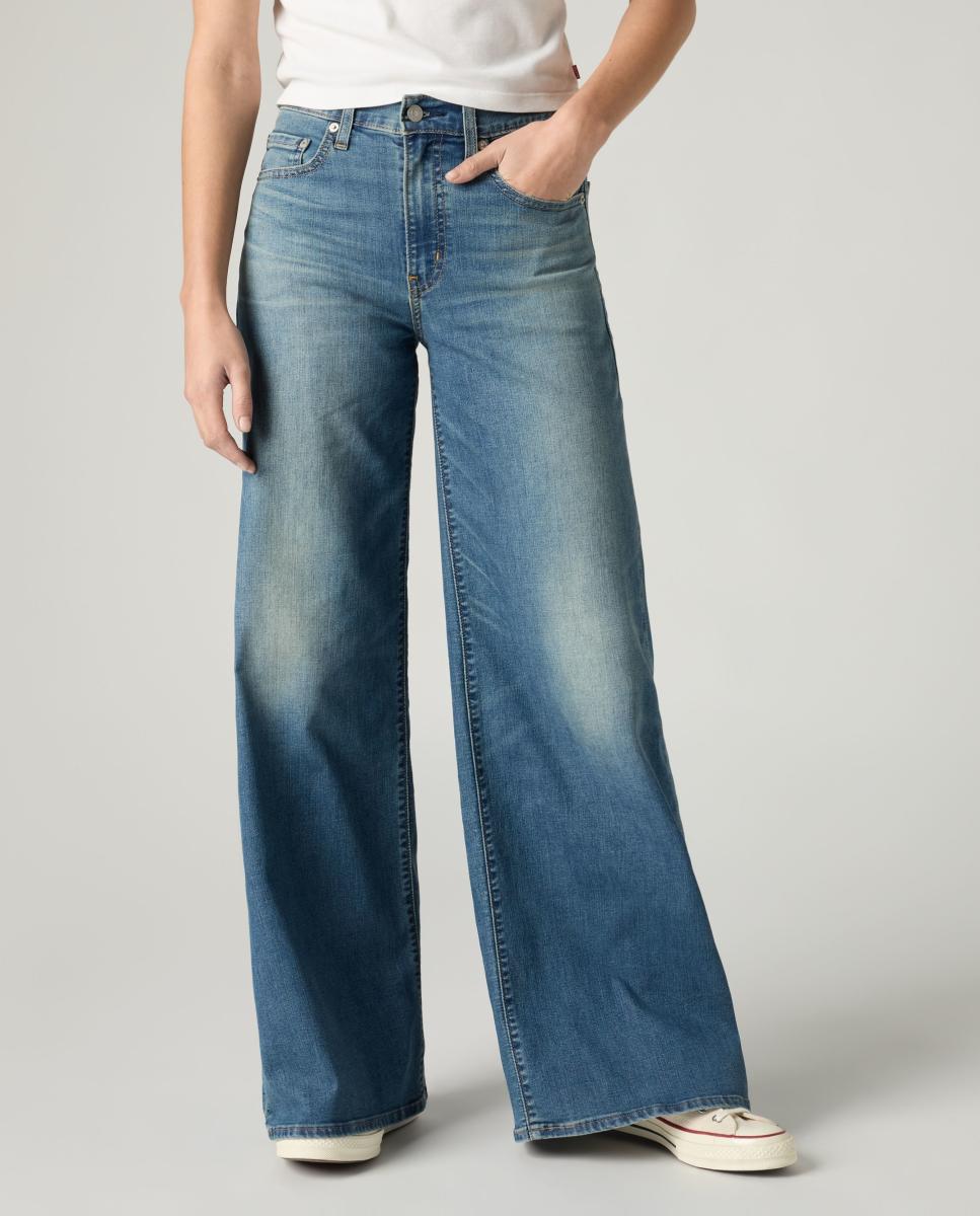 Jeans Straight 728? High Rise Wide Leg Azul-3